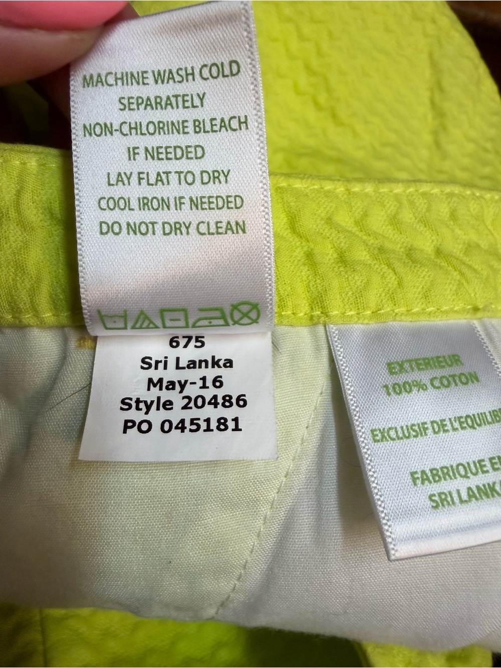 Lilly Pulitzer Womens Shorts Size 12 Lime Green Textured Cotton Preppy - Picture 6 of 9